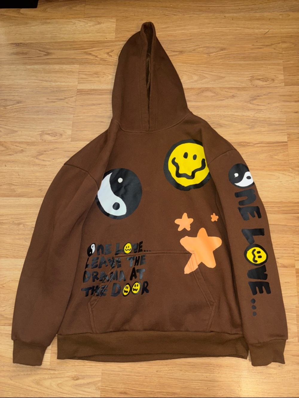PacSun Brown Graphic Hoodie Unisex